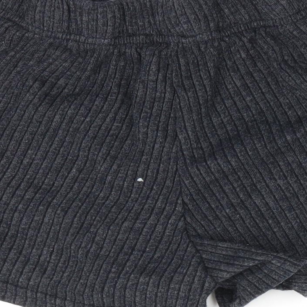 New Look Womens Grey Paperbag Shorts Size S