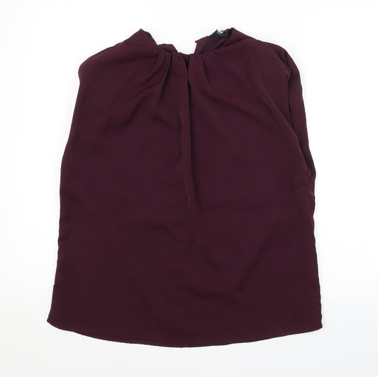 Womens UK Size 10 AX Paris Purple Basic Blouse