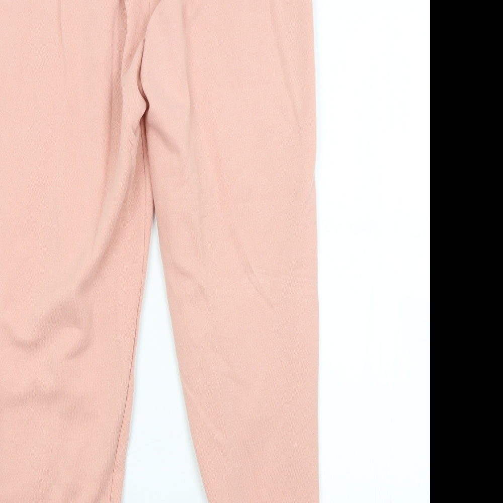 Womens UK Size S Topshop Regular Fit Sweatpants Pink Trousers