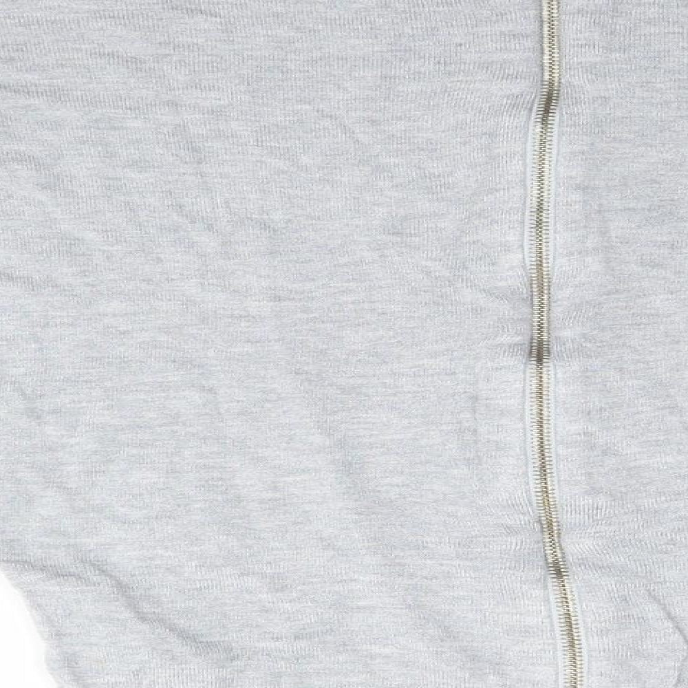 Womens UK Size 8 South Grey Full Zip Jumper
