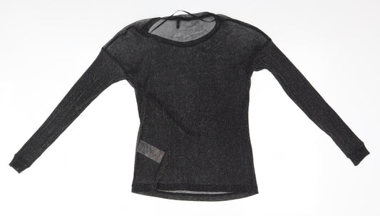 Womens UK Size M Only Black Basic Blouse