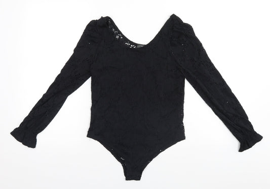 Additional front view of Primark women’s black leotard one-piece, size UK 10