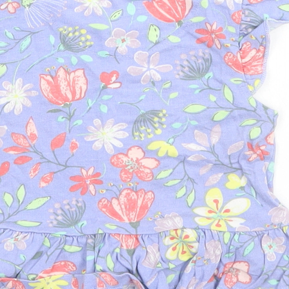 Nutmeg Baby Blue Floral Skirt One-Piece Size 6-9 Months