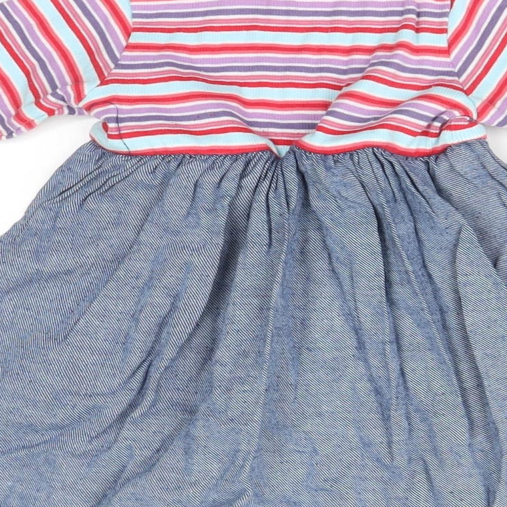 NEXT Girls Multicoloured Striped Fit & Flare Size 6-9 Months