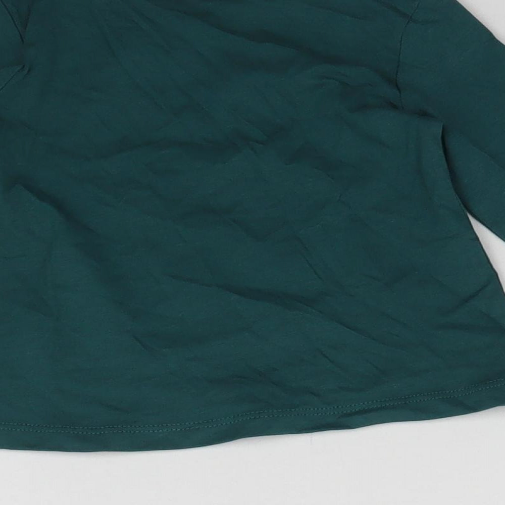 George Girls Green Basic T-Shirt Size 3-6 Months - Cat & Elephant