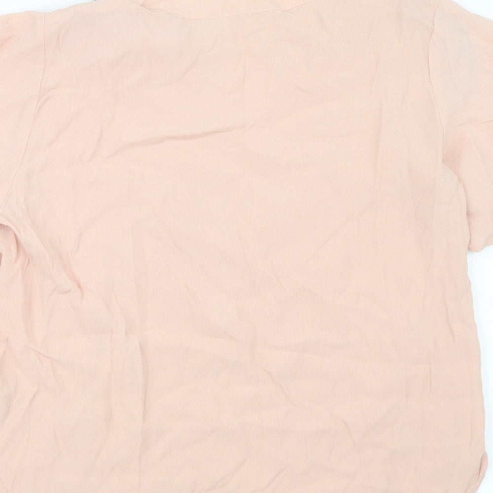 Womens UK Size 10 H&M Pink Basic Blouse