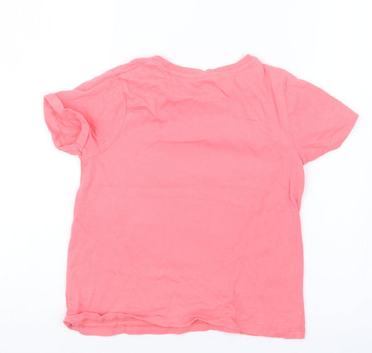 Matalan Girls Pink Basic T-Shirt Size 7 Years