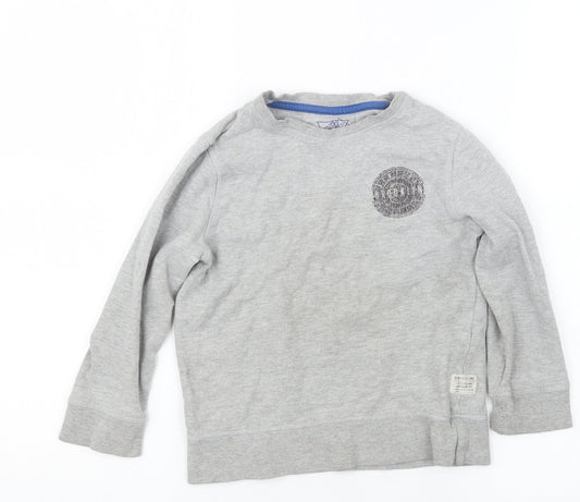 F&F Boys Grey Pullover Jumper Size 5-6 Years