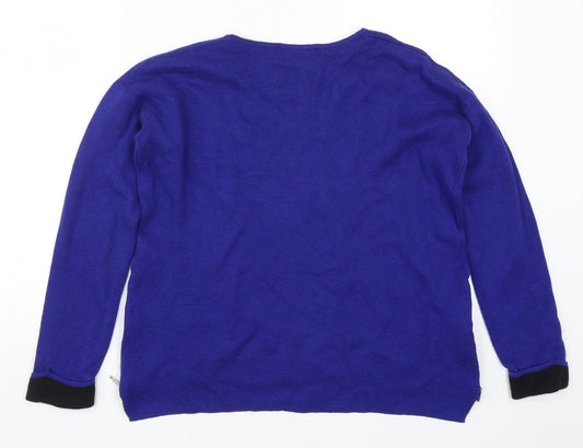 Womens UK Size 10 Marks and Spencer Blue Pullover Jumper