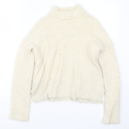 Womens UK Size XS Sparkle & Fade Beige Pullover Jumper