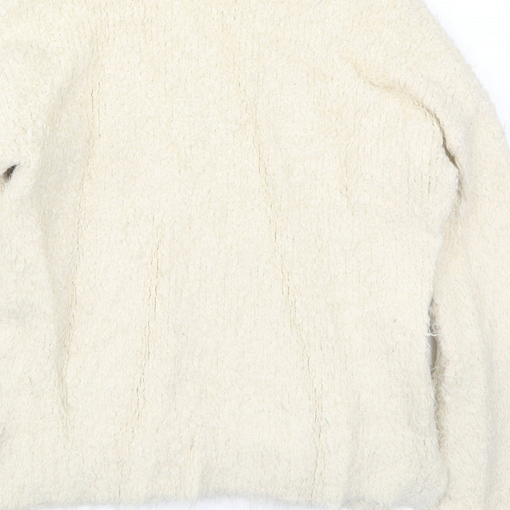 Womens UK Size XS Sparkle & Fade Beige Pullover Jumper