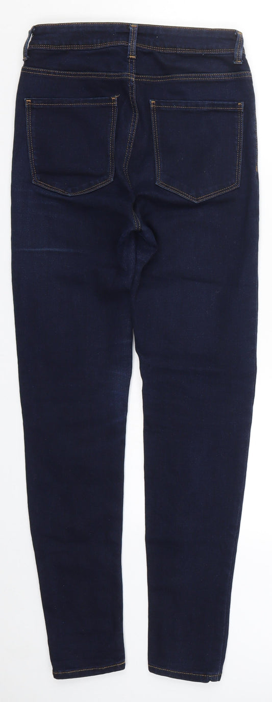 Zara Womens Blue Denim Skinny Jeans Size 8 L27 in