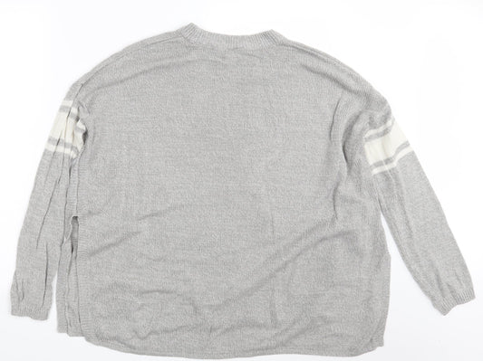 H&M Womens Grey Knit Pullover Jumper Size M