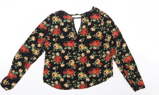 Womens UK Size 10 H&M Black Basic Blouse