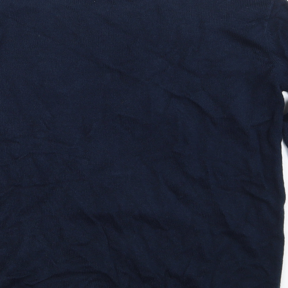 Primark Womens Blue Pullover Jumper Size 4 - Seasonal Christmas Festive Holiday