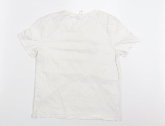 Womens UK Size S H&M White Basic T-Shirt