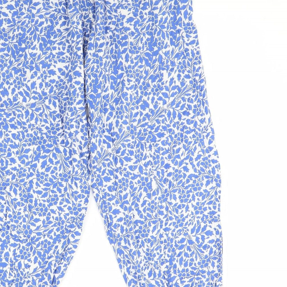 Womens UK Size S M&s Regular Fit Blue Trousers