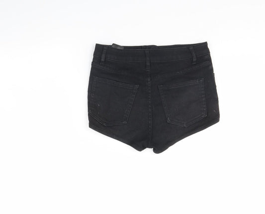 Divided Womens Black  Denim Cut-Off Shorts Size 6