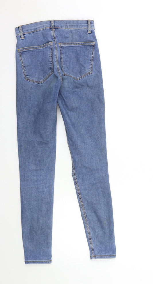 Topshop Womens Blue Denim Skinny Jeans Size 28 in L32 in