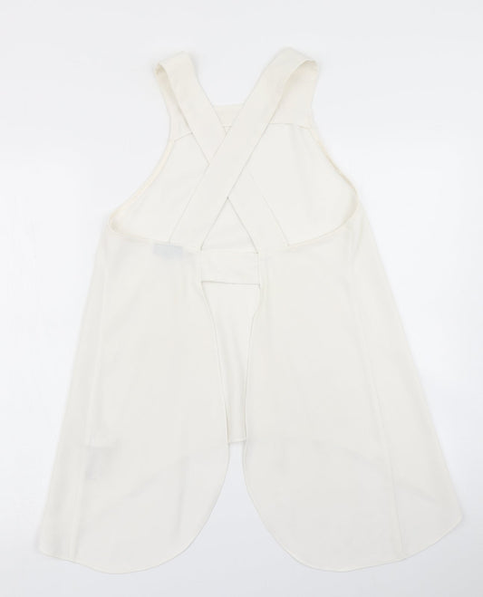 Womens UK Size 6 Topshop White Basic Blouse