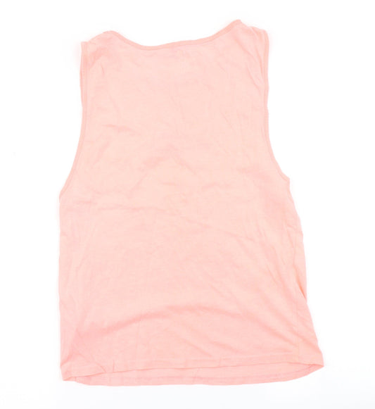Womens UK Size M New Look Pink Basic Tank