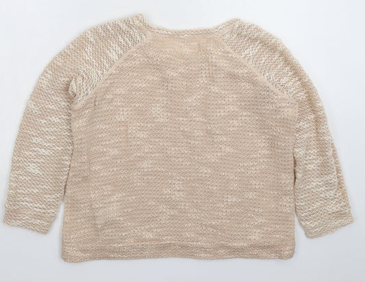 Womens UK Size 8 New Look Beige Pullover Jumper