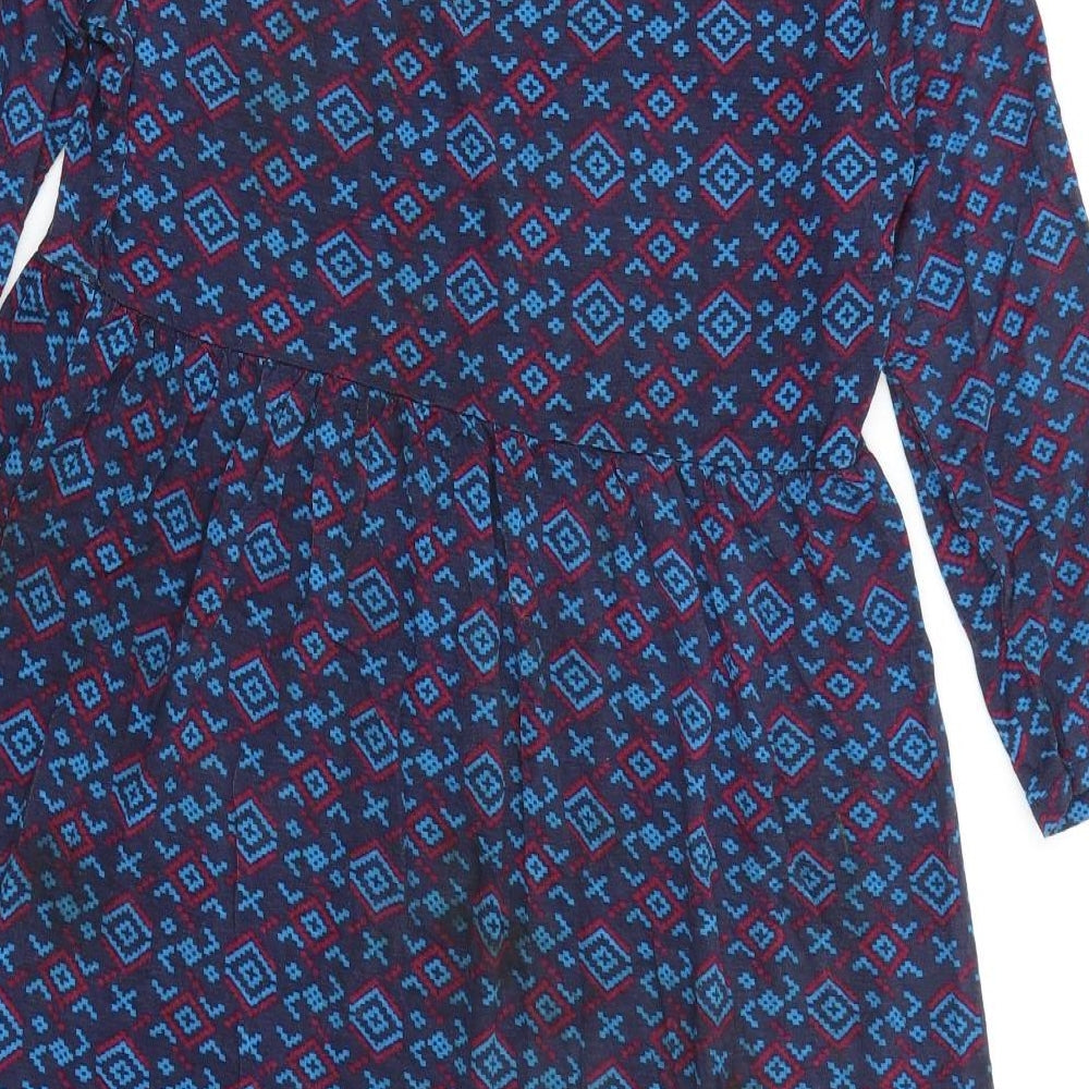 Brand and care label for originals women’s multicoloured geometric fit & flare, size UK 12