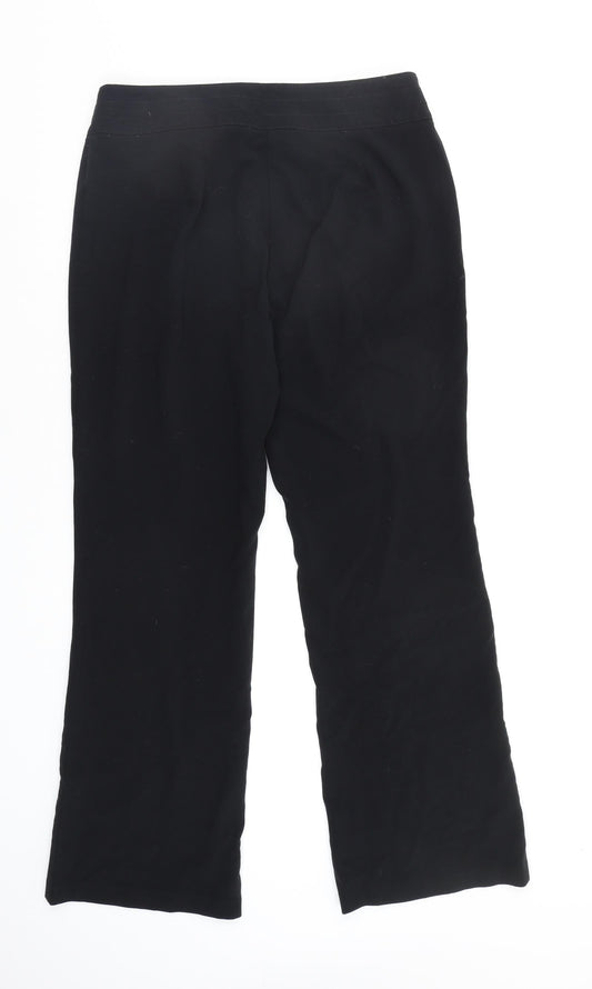 Womens UK Size 14 M&S Regular Fit Black Trousers