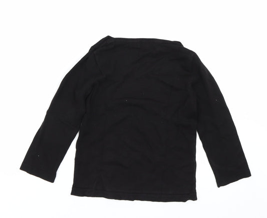 Womens UK Size XS H&M Black Basic T-Shirt