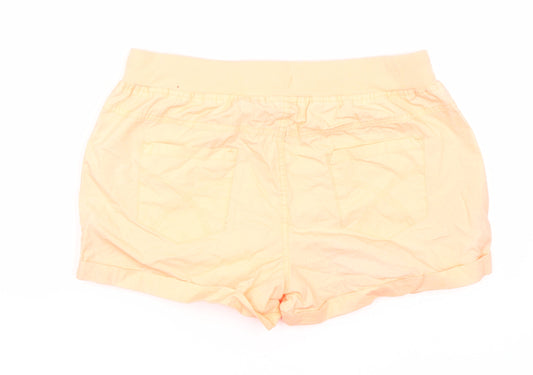 Atmosphere Womens Orange Paperbag Shorts Size 10