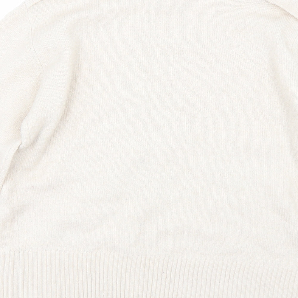 Womens UK Size 10 Warehouse Beige Pullover Jumper