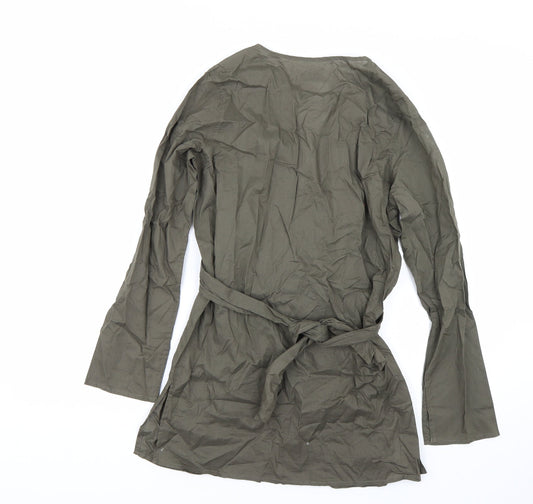 Cherokee Womens Green Floral Basic Blouse Size 10