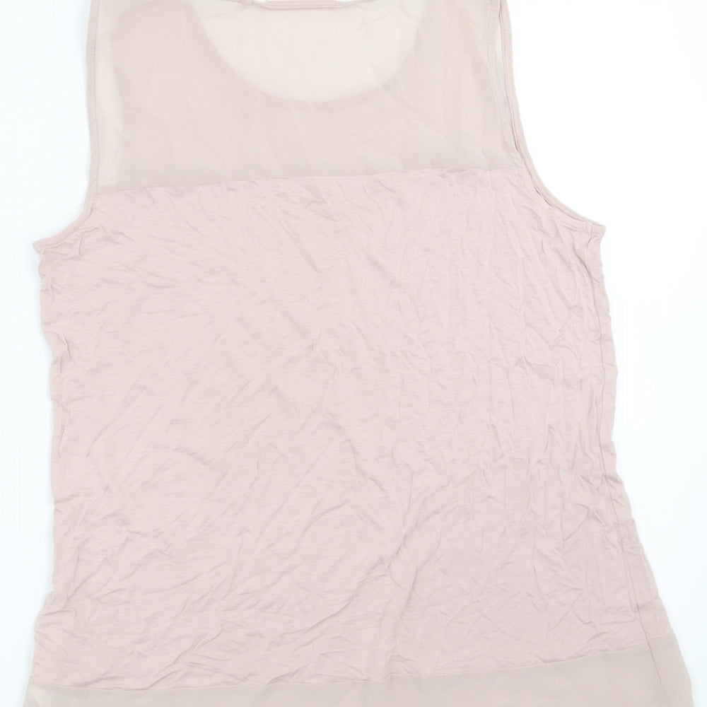 Womens UK Size 12 NEXT Pink Basic Blouse