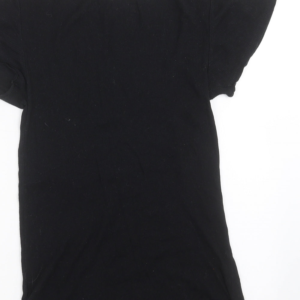 Brand and care label for secret possessions women’s black solid top pyjama top, size UK 12