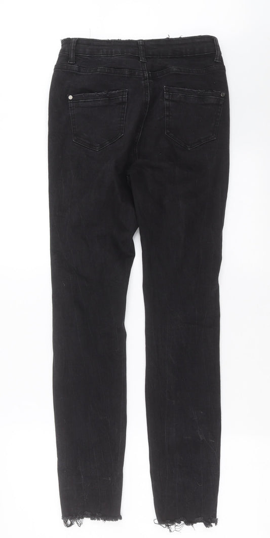 Missguided Womens Black Denim Skinny Jeans Size 10 L29 in