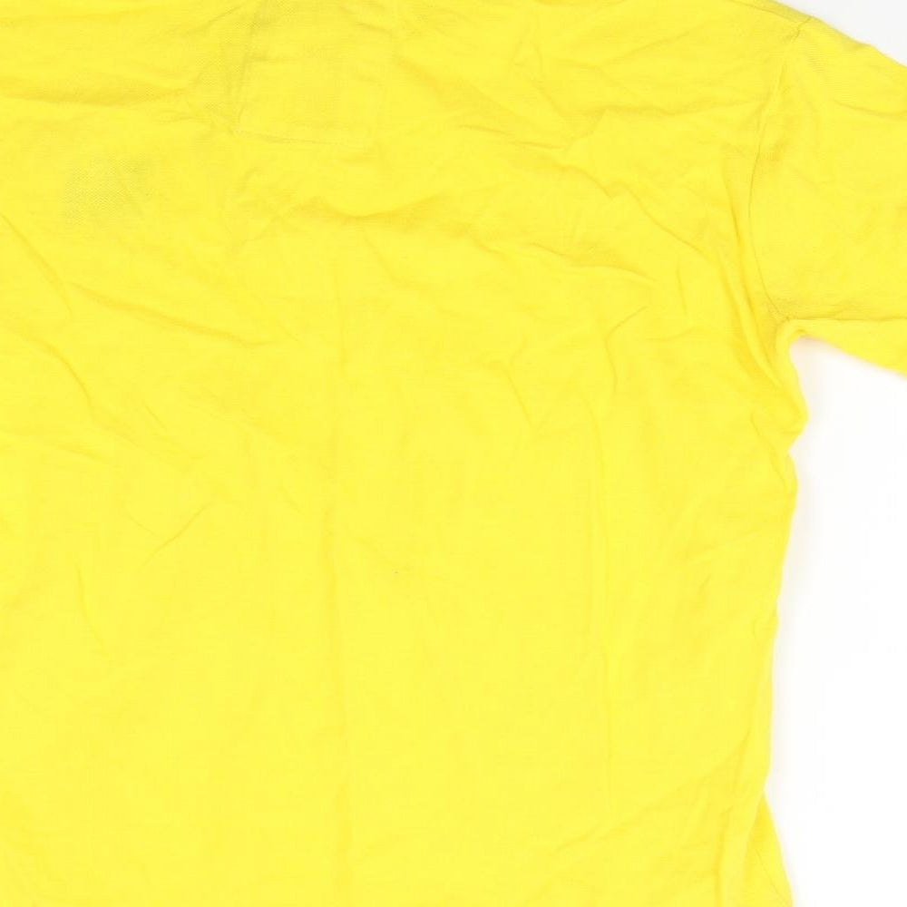 Soul Star Mens Yellow Polo Size L