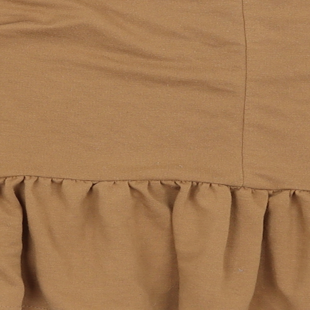 Boohoo Womens Brown Pullover Jumper Size 8