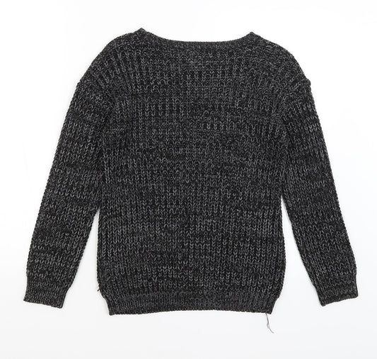 Lee Cooper Womens Black Pullover Jumper Size 8