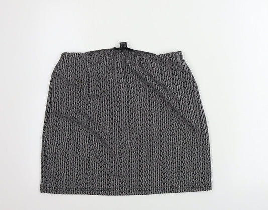 Atmosphere  Womens Black Geometric  A-Line Skirt Size 10