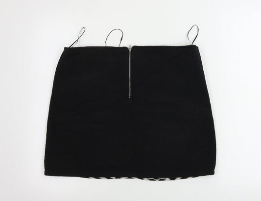 Atmosphere  Womens Black Geometric  A-Line Skirt Size 12
