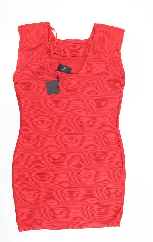 Ax Womens Red Sheath Size 14