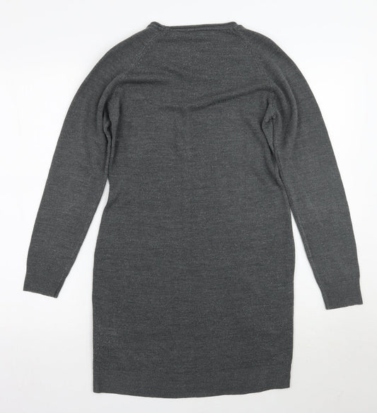 Avenue Womens Grey Jumper Dress Size 8