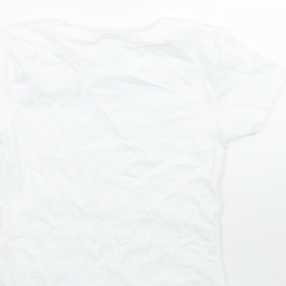 Fruit of the Loom Girls White Basic T-Shirt Size 3-4 Years