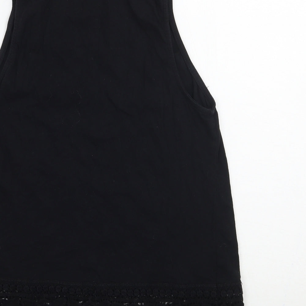 Womens UK Size 10 Newlook Black Basic Tank
