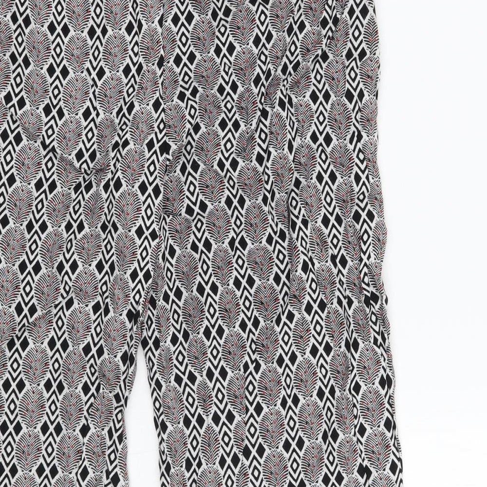 Womens UK Size 10 NEXT Regular Fit Cropped White Trousers