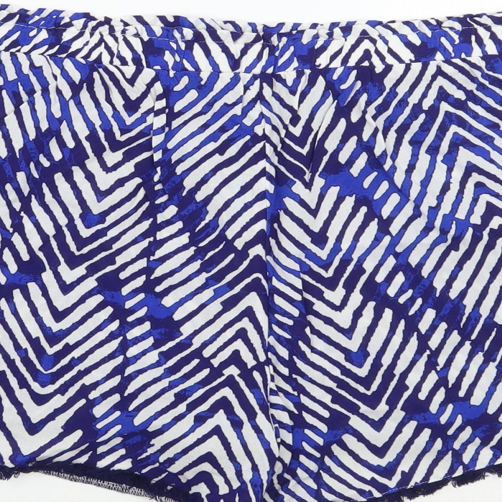 Marks and Spencer Womens Black Geometric  Bermuda Shorts Size 12