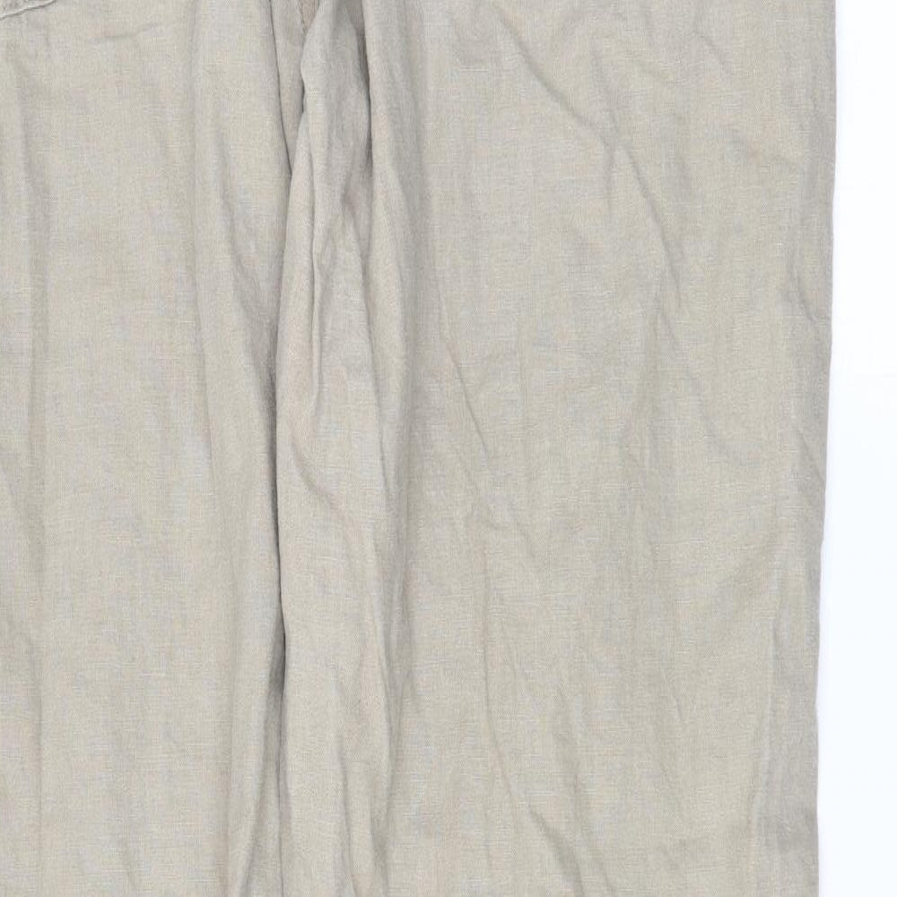 Denim & Co. Womens Beige Trousers Size 36 L32 in