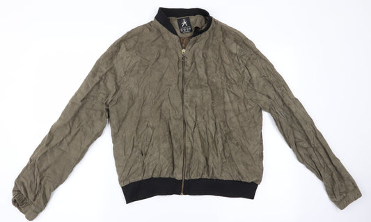 Womens UK Size 18 Atmosphere Green Bomber Jacket