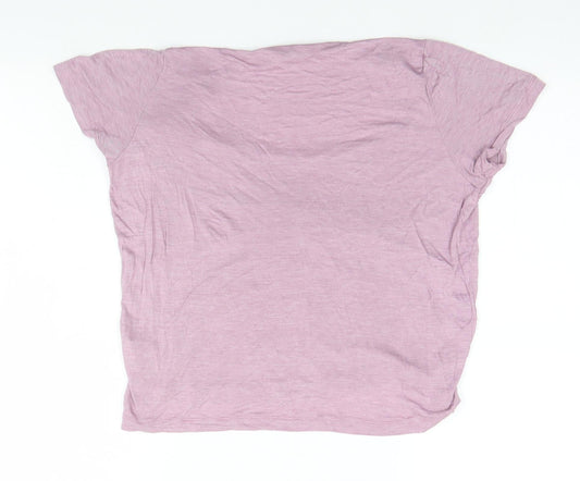 Marks and Spencer Womens Pink Basic T-Shirt Size 14