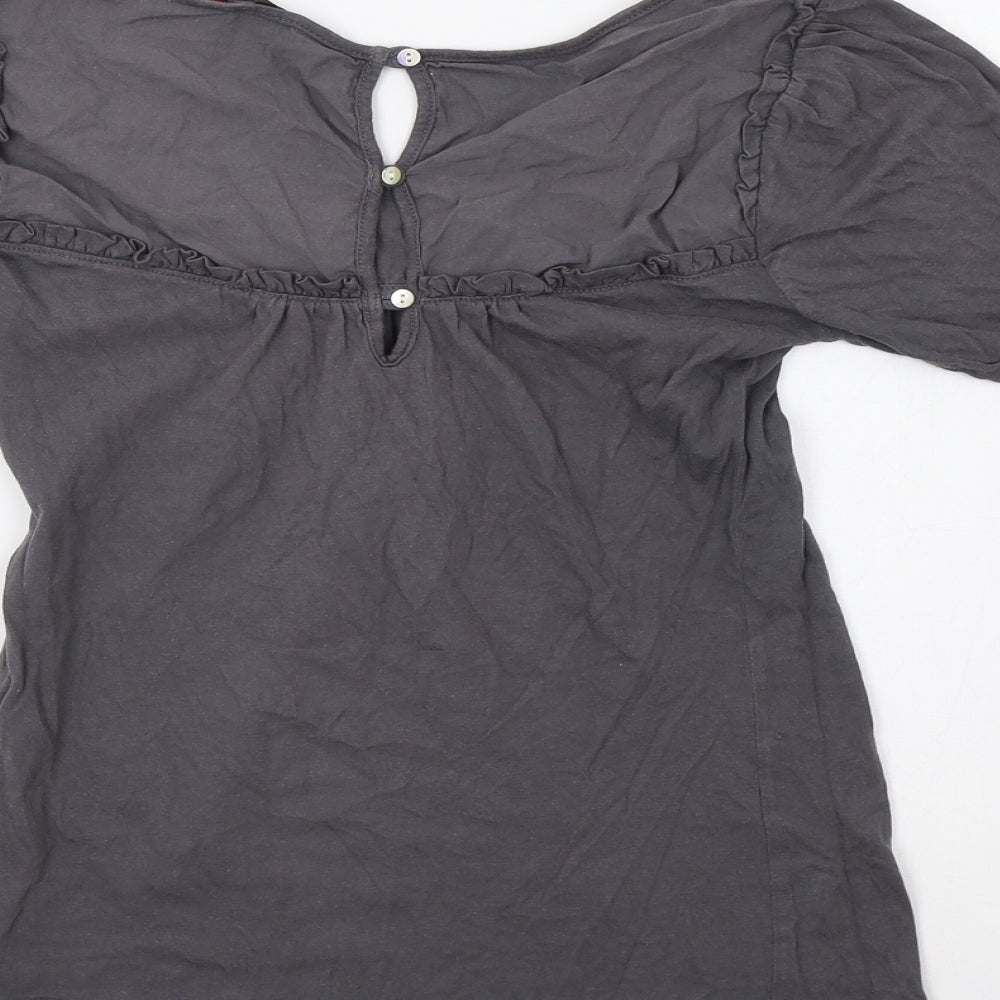 Womens UK Size 8 Miss Selfridge Grey Basic Blouse